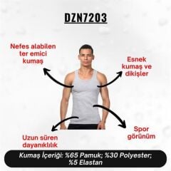 Gri Pamuklu Erkek Atlet