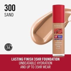 Rimmel London Kalıcı Bitiş 35 Saat Fondöten - 300 - Kum, 30Ml