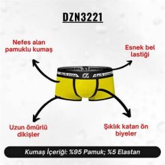 Biyeli Neon Sarı Erkek Boxer