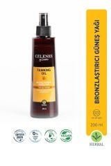 Celenes Herbal Bronzlaştırıcı Güneş Yağı, 200ml