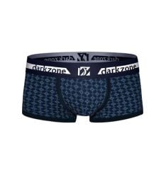 Biyeli Desenli Lacivert Erkek Boxer