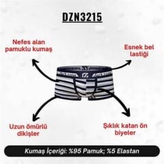 Biyeli Çizgili Erkek Boxer