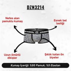 Biyeli Joystick Desenli Gri Erkek Boxer