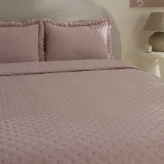 Karaca Home Viona Tek Kişilik Yatak Örtüsü Seti Pudra