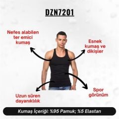 Siyah Pamuklu Erkek Atlet