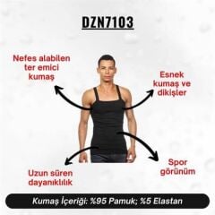 Askılı Siyah Erkek Atlet