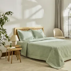 Kaşmir Home Elza Tek Kişilik Yatak Örtüsü Takımı Adaçayı