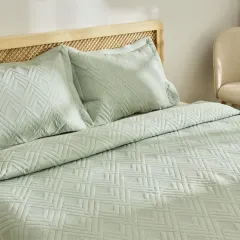 Kaşmir Home Elza Tek Kişilik Yatak Örtüsü Takımı Adaçayı