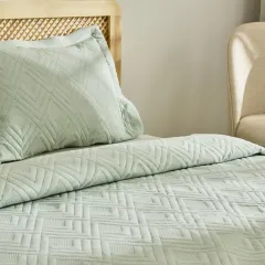 Kaşmir Home Elza Tek Kişilik Yatak Örtüsü Takımı Adaçayı