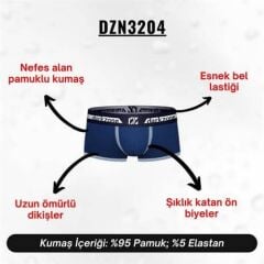 Biyeli Lacivert Erkek Boxer