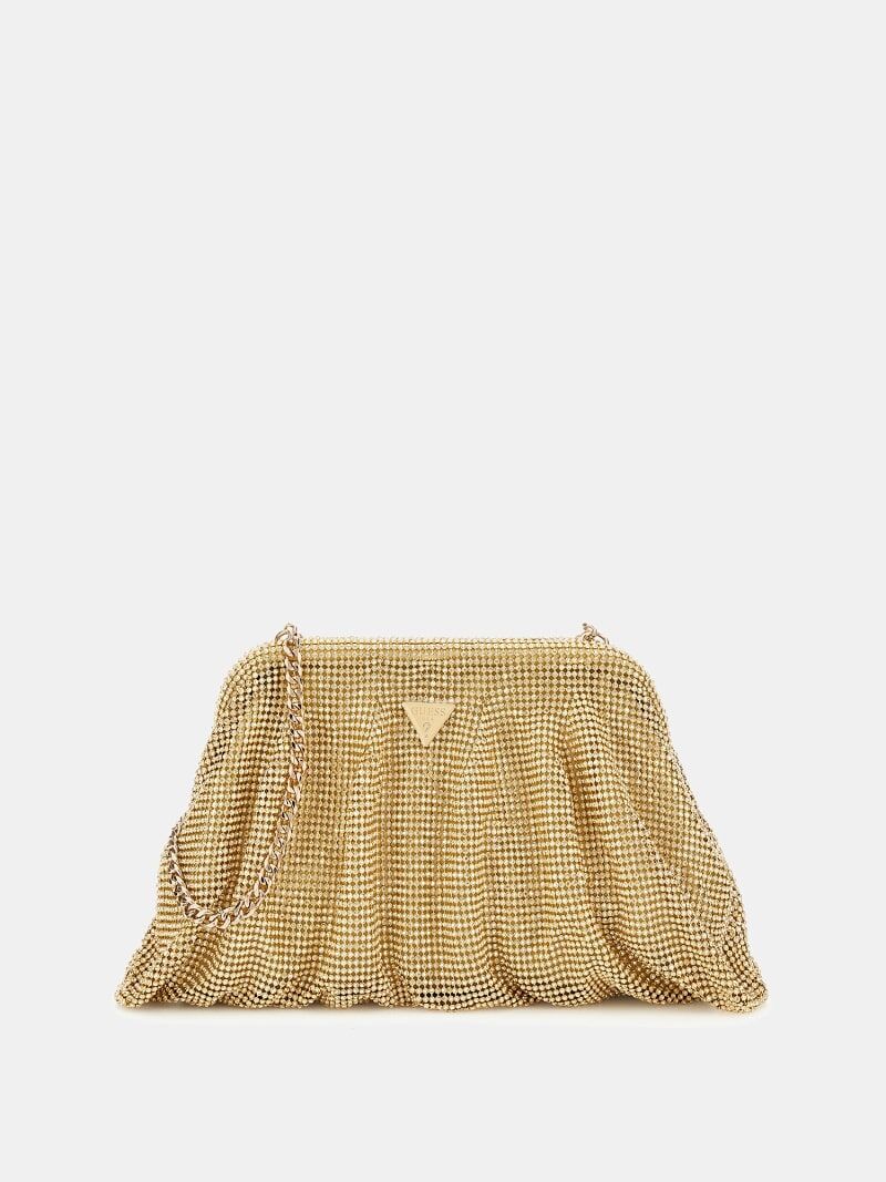 Zalina Mesh Rhinestone Clutch