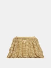 Zalina Mesh Rhinestone Clutch