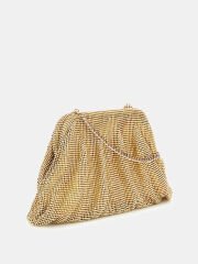 Zalina Mesh Rhinestone Clutch