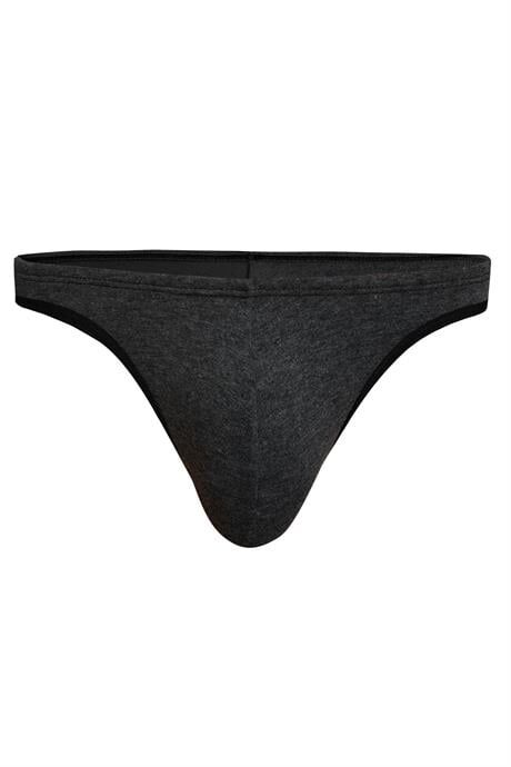Siyah Biyeli Antrasit Erkek Tanga XL
