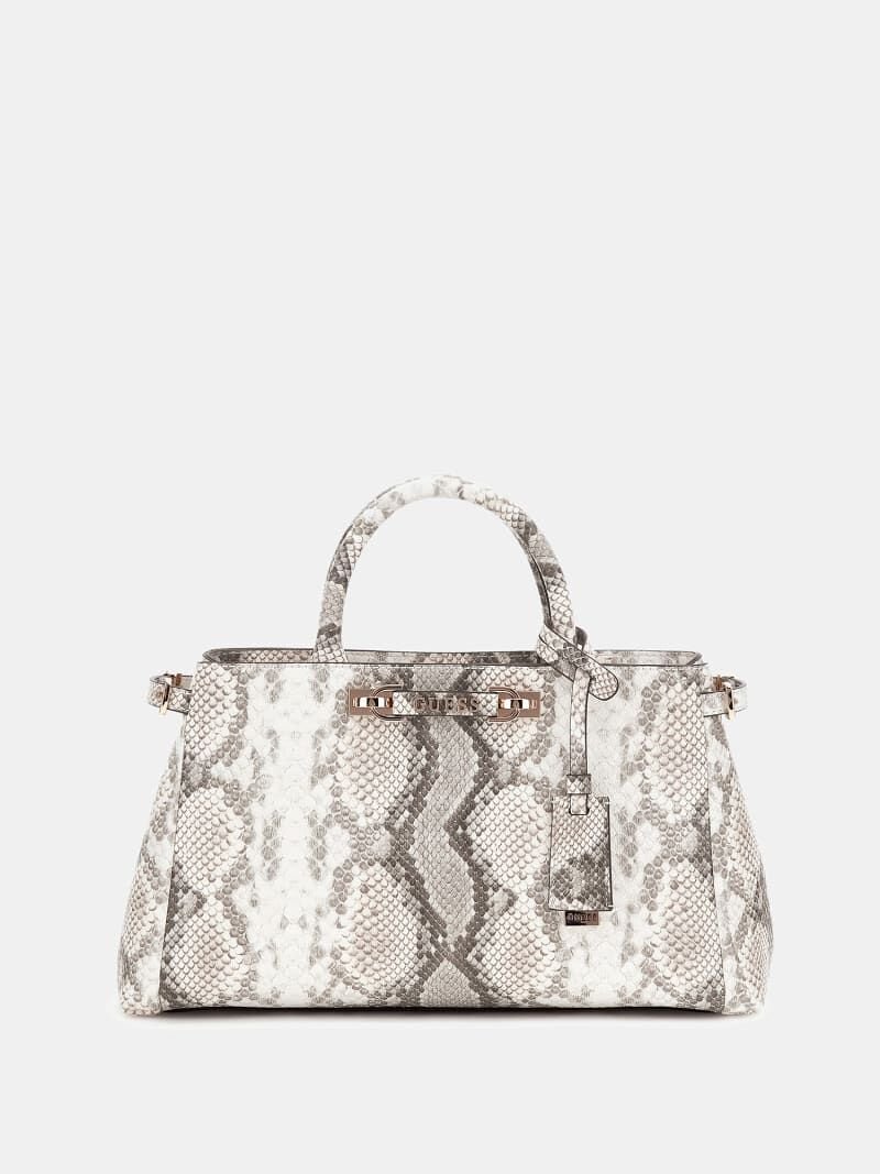 Lefia Python-Print Shoulder Bag