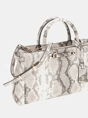 Lefia Python-Print Shoulder Bag