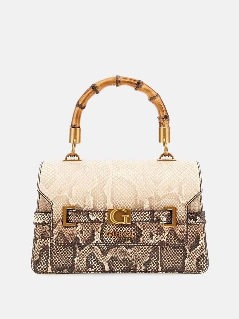 Sibel python-print mini handbag