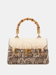Sibel python-print mini handbag