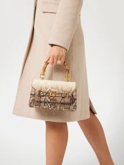 Sibel python-print mini handbag