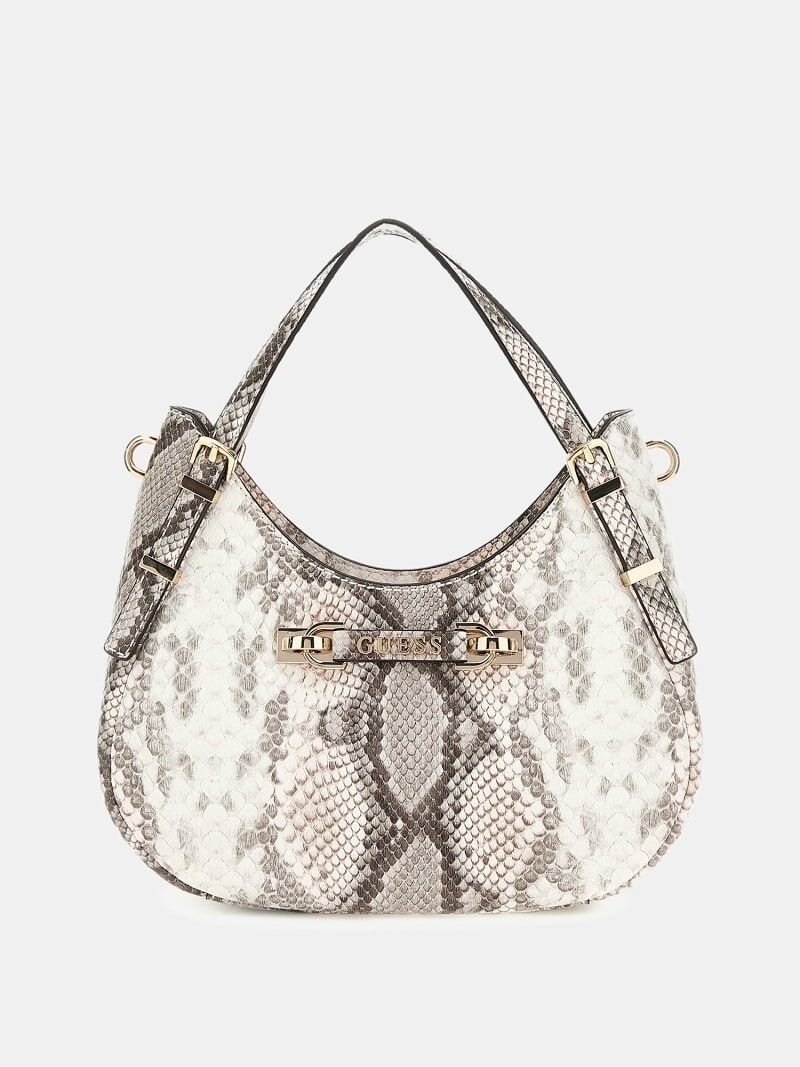 Lefia Python-Print Shoulder Bag