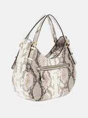 Lefia Python-Print Shoulder Bag