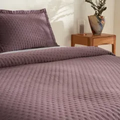 Karaca Home Alice Çift Kişilik Yatak Örtüsü Seti Mürdüm