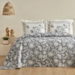 Karaca Home Clay Çift Kişilik Yatak Örtüsü Seti İndigo