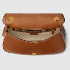 GUCCI BLONDIE WOVEN MEDIUM TOP HANDLE BAG