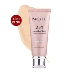 Note Cosmetique 3 in 1 Healthy Skin Light Tinted Moisturizer SPF 50 Renk Ton Eşitleyici Aydınlatıcı Krem 00 Açık Ton