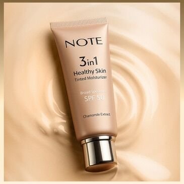 Note Cosmetique 3 in 1 Healthy Skin Light Tinted Moisturizer SPF 50 Renk Ton Eşitleyici Aydınlatıcı Krem 00 Açık Ton
