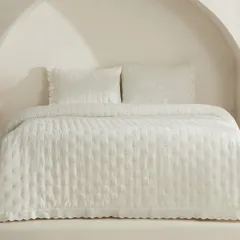 Karaca Home Aurora Çift Kişilik Yatak Örtüsü Seti Beyaz