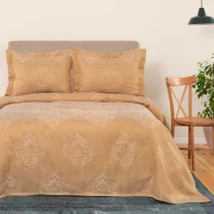Karaca Home Amelia Çift Kişilik Yatak Örtüsü Set Hardal