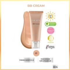 Note BB Cream 01 SPF 15 Nemlendirici Etkili Yoğun Kapatıcı BB Krem