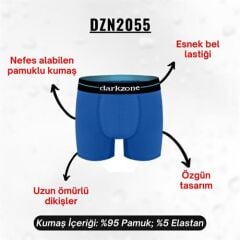 Likralı Saks Erkek Boxer