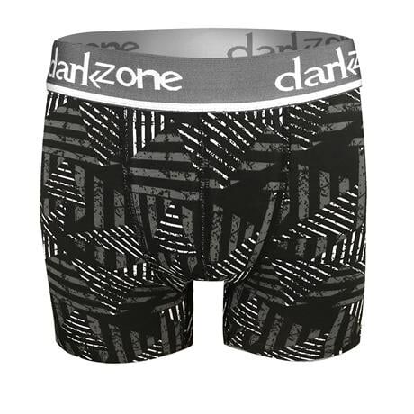 Geometrik Desenli Siyah Erkek Boxer XXL