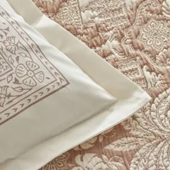 Karaca Home Palm Blush Çift Kişilik Yataj Örtüsü Seti
