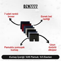 Erkek Boxer Karışık Renkli 7'Li Set