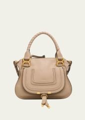 CHLOE Marcie Small Satchel Bag in Grained Calfskin
