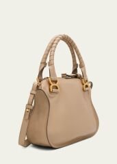 CHLOE Marcie Small Satchel Bag in Grained Calfskin