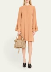 CHLOE Marcie Small Satchel Bag in Grained Calfskin