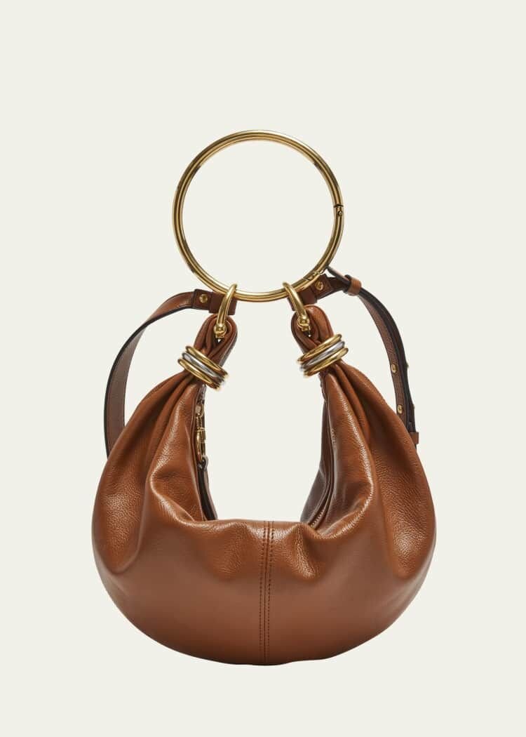 CHLOE Bracelet Bag Mini in Shiny Grained Calfskin