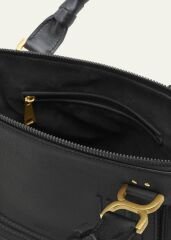 CHLOE Marcie Large Double Carry Satchel in Grained Leather