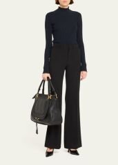 CHLOE Marcie Large Double Carry Satchel in Grained Leather