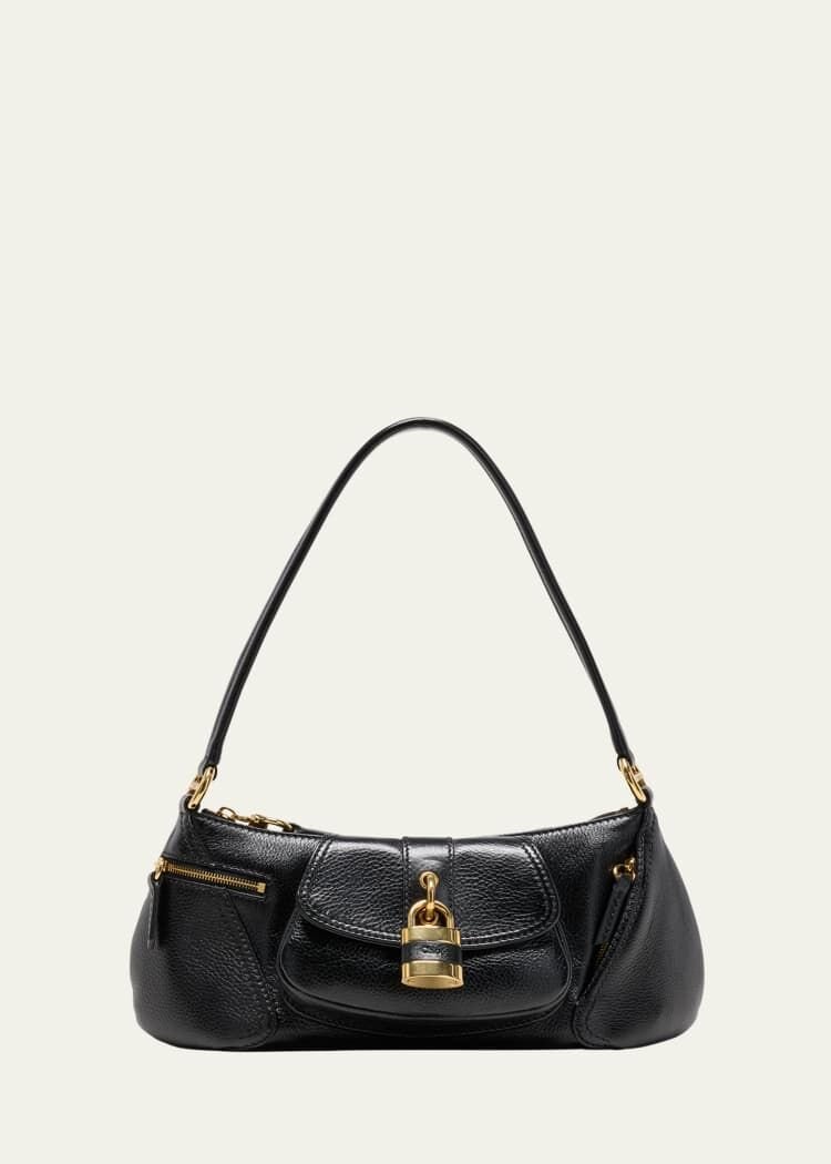 CHLOE The 99 Shoulder Bag in Shiny Grained Calfskin