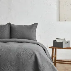 Karaca Home Sonnia Çift Kişilik Yatak Örtüsü Seti Antrasit