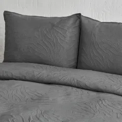 Karaca Home Sonnia Çift Kişilik Yatak Örtüsü Seti Antrasit