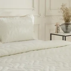 Karaca Home Vega Çift Kişilik Yatak Örtüsü Seti Beyaz