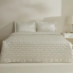Karaca Home Glamour Çift Kişilik Yatak Örtüsü Beyaz