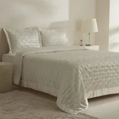 Karaca Home Glamour Çift Kişilik Yatak Örtüsü Beyaz