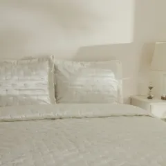 Karaca Home Glamour Çift Kişilik Yatak Örtüsü Beyaz